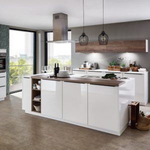 witte hoogglans keuken met eiland ostbevern