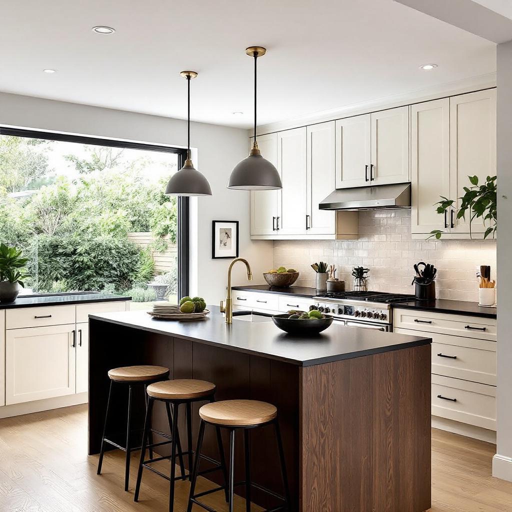 Landelijke woonkeukenstijl