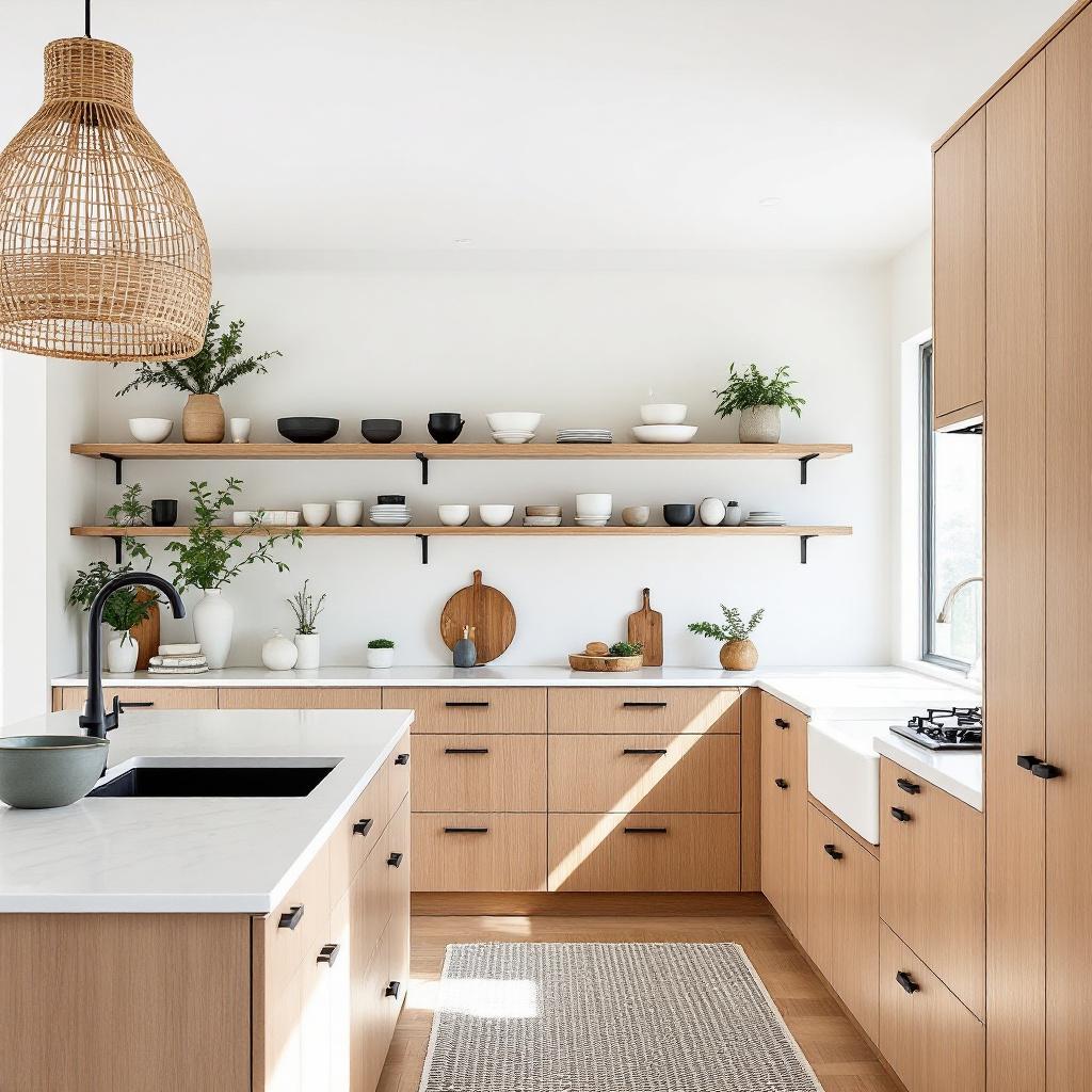 Opbergideeën voor Japandi keukens 1 Opbergideeën die passen bij Japandi keukens