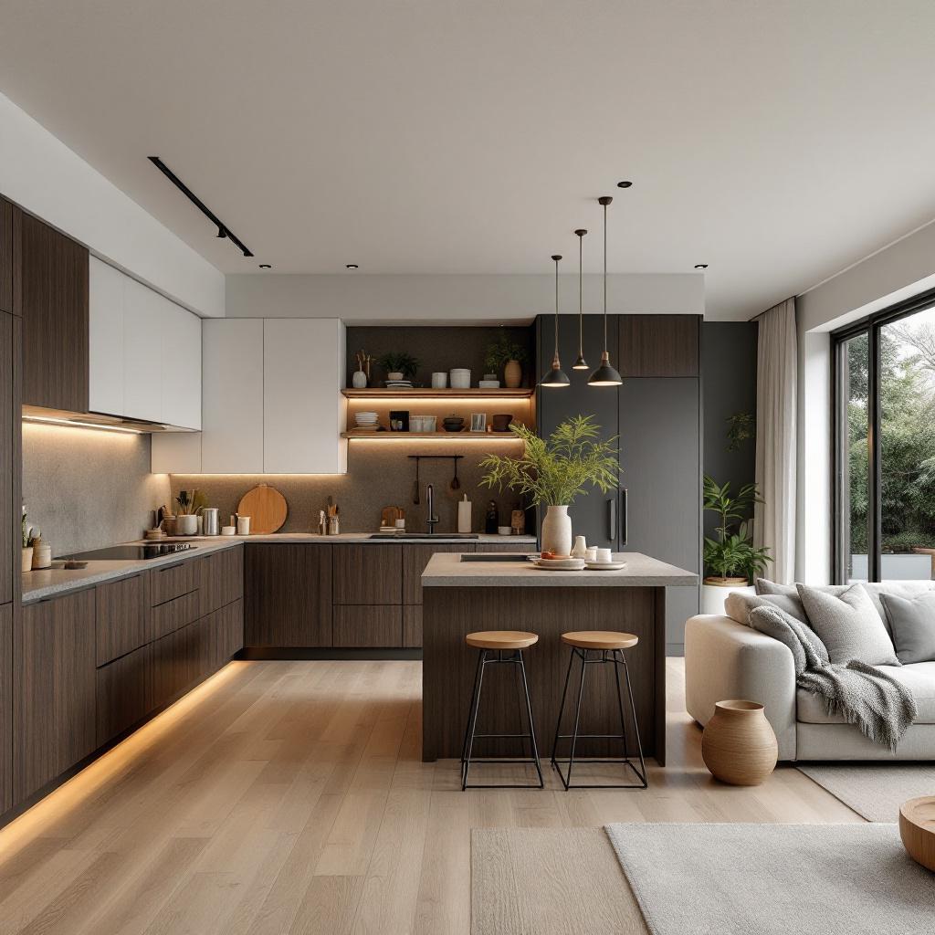 Rust en akoestiek in een Japandi keuken 1 Rust en akoestiek in een Japandi keukens