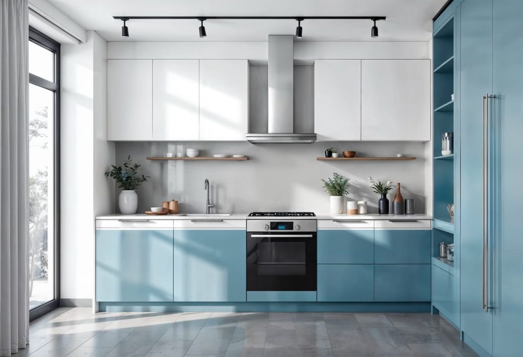 Turquoise keukenstijlen