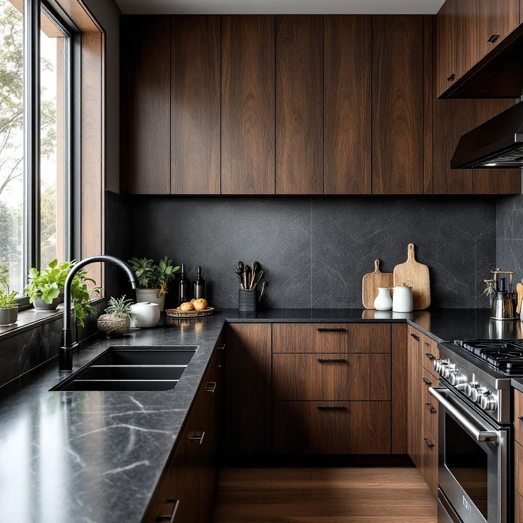 Zo combineer je een donkere houten keuken met je interieur 1 donkere houten keukenstijlen